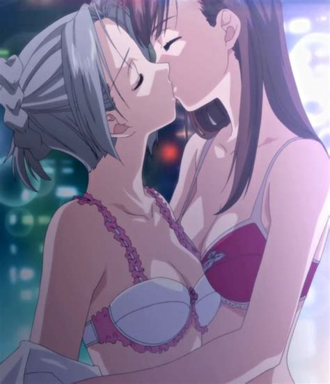 Yuri Yuri Kissing Luscious Hentai Manga Porn