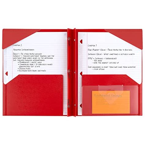 Five Star 2 Pocket Folder Stay Put Folder Plastic Colored Folders