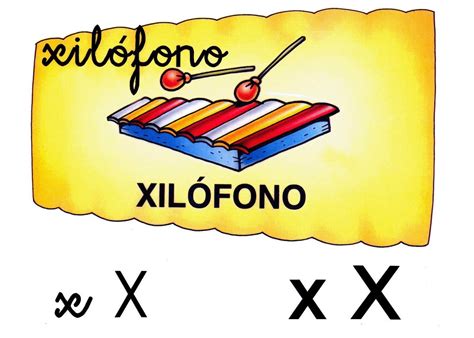 Letra X Minúscula X Mayúscula Xilófono Portal Do Professor Spanish