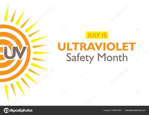 Vector Illustration Ultraviolet Safety Month Concept Poster Banner
