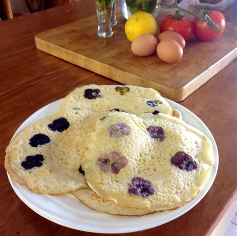 Pancakes With Pansies Food Edible Flowers Recipes
