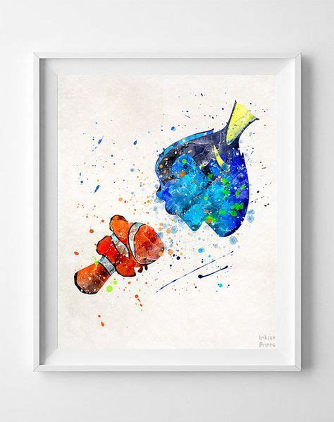 Marlin And Dori Print Finding Nemo Poster Disney By Inkistprints