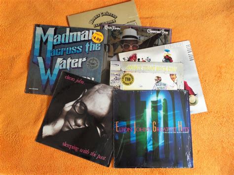 Popsike Com Vinyl Lp Records Elton John Albums Madman Yellow Brick Honky Chateau Hits