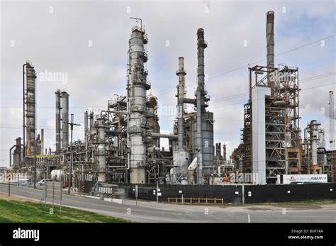 Oil Refinery On Mississippi River New Orleans Louisiana Stock Photo