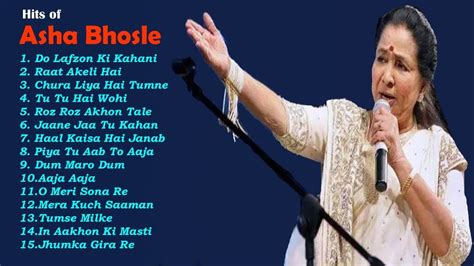 Asha Bhosle Hits Hindi Songs Youtube In 2021 Asha Bhosle Best