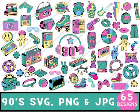 90s Clipart 90s Retro 90s Sticker Pack 90s Svg Png Etsy Canada