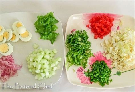 Just thought i'd share the manual technique for those who haven't got a food processor. Nigerian vegetable salad | Vegetable salad, Salad dishes ...