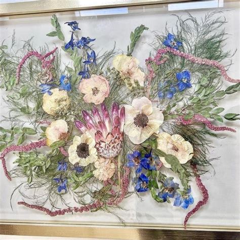Custom Pressed Flower Frame Wedding Flowers Or Other Event Etsy Canada