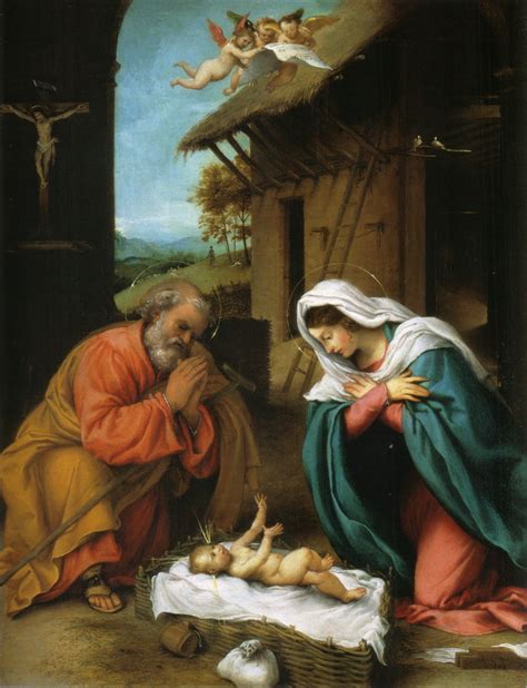 Nativity Of Christ 1523 Lorenzo Lotto