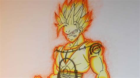 Drawing Goku Kurama Chakra Mode Youtube