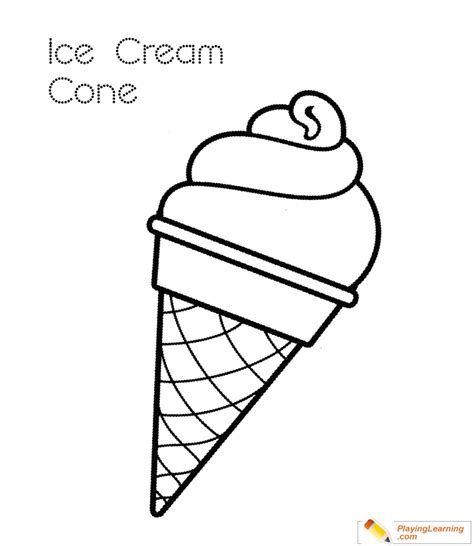 Ice Cream Cone Coloring Page 05 Free Ice Cream Cone Coloring Page