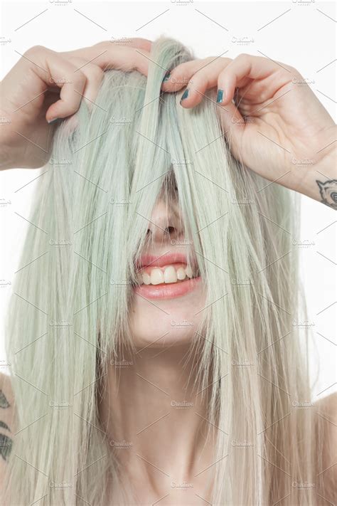 Woman Covering Face With Hair High Quality People Images ~ Creative