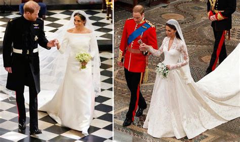 Meghan markle and kate middleton wedding dress cost hundreds of thousands of dollars. Meghan Markle v Kate Middleton wedding dress: Style ...
