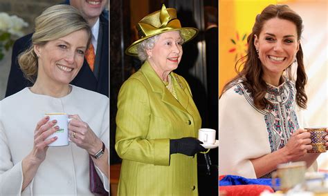Royals Drinking Tea The Queen Kate Middleton Sophie Wessex And More