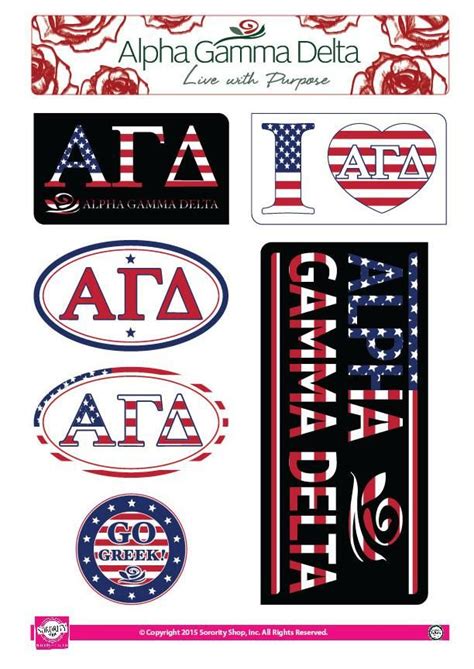 Alpha Gamma Delta American Stickers Sororityshop Alpha Delta Pi