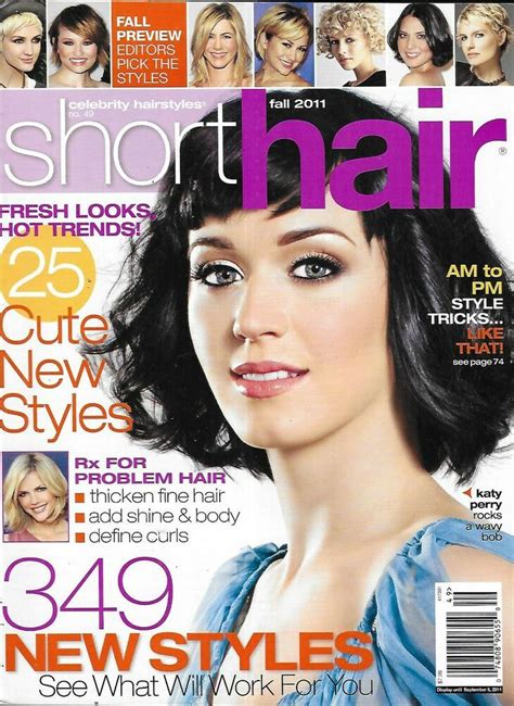 Short Hair Magazine Katy Perry Shine Body Curls Celebrity Hairstyles