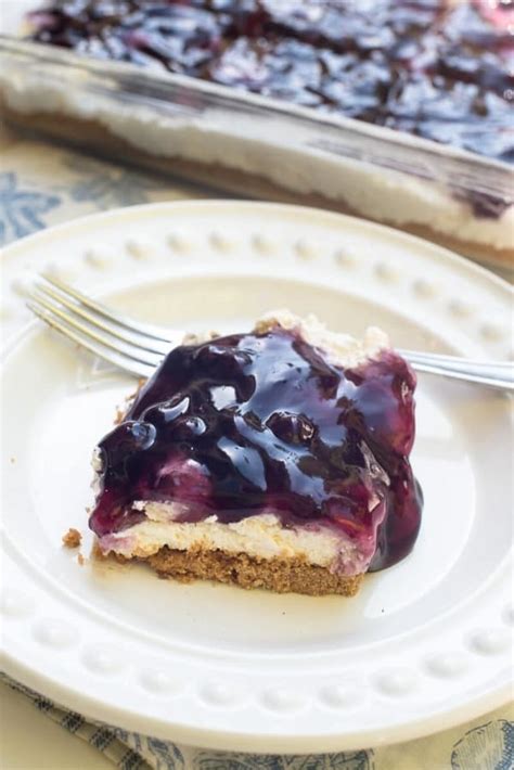 Easy Blueberry Cheesecake Dessert Valeries Kitchen