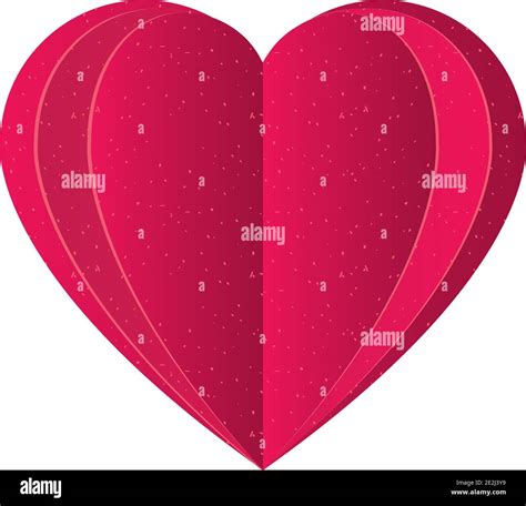 Heart 3d Shape Design Of Love Passion And Romantic Theme Vector Illustration Stock Vector Image