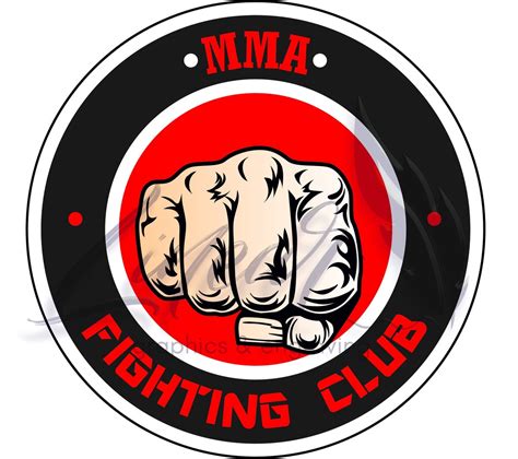Mma Fighting Club Logo Clipart Vector Cut Cuttingvector Pdf Etsy