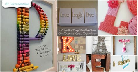 Looking for decorative letters for walls? Decorating with Letters and Words: 37 Striking Tutorials ...
