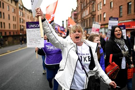 Glasgow Equal Pay Strike Biggest Walkout Of Its Kind Sees Schools