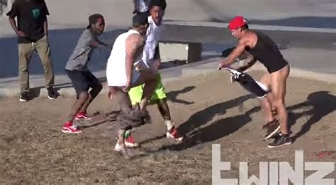 wtf oh no guy gets knocked out how to win a street fight in the hood knocked out pulling