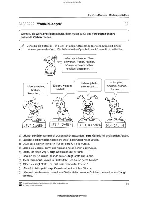 Bildergeschichten können sowohl im muttersprachlichen unterricht als auch im fremdsprachlichen unterricht eingesetzt. Deutschmaterial für die Grundschule in 2020 | Wörtliche ...