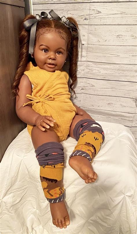 Brown Skin Katie Marie In 2021 Black Baby Dolls Reborn Toddler Girl