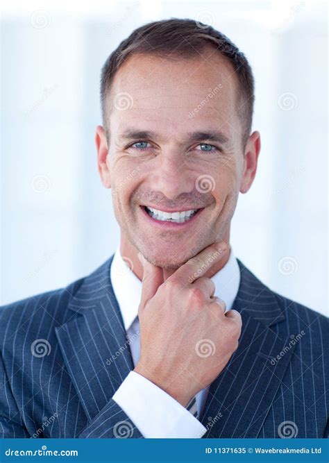 Smiling Attractive Businessman Stock Image Image Of Person