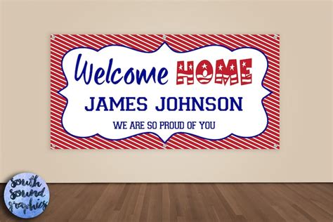 Welcome Home Military Banner Deployment Homecoming Sign Etsy