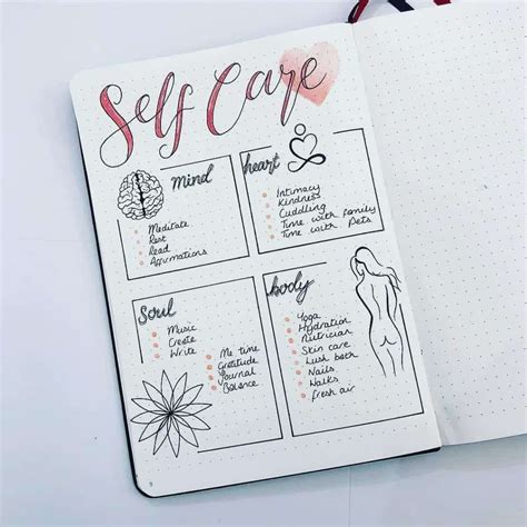 20 Self Care Bullet Journal Layout Ideas Brighter Craft