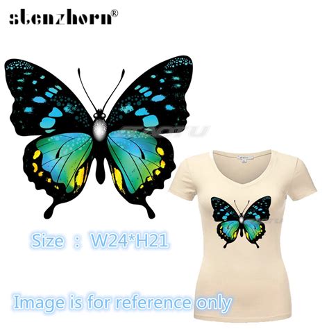 Prajna Butterfly Hot Vinyl Transfers Colorful Iron On Patches Heat