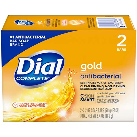 Dial Antibacterial Bar Soap Gold 32 Oz 2 Bars