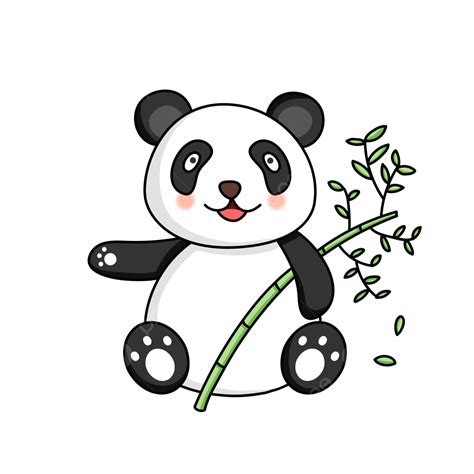 Cute Panda Cartoon Hand Drawn Vector Cute Panda Cartoon Png And