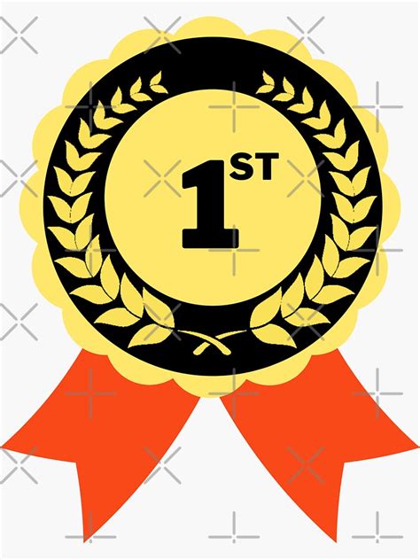 1st Prize Design Gold Prize Sticker For Sale By Podseller19 Redbubble