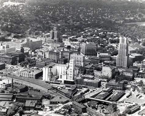 Aerial View Of Downtown Akron Ohio Aerial View Akron Ohio Ohio Travel