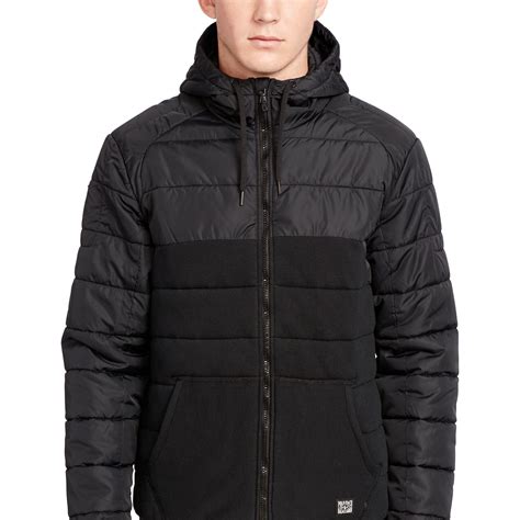 Polo Ralph Lauren Quilted Hybrid Jacket In Brown For Men Lyst