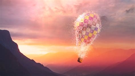 Magical Hot Air Balloon Evening 4k Wallpapers Hd Wallpapers Id 28715
