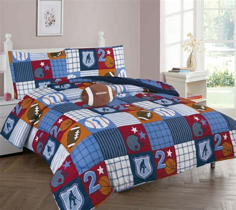Twin Sport Boys Bedding Set Beautiful Microfiber Comforter With Furry
