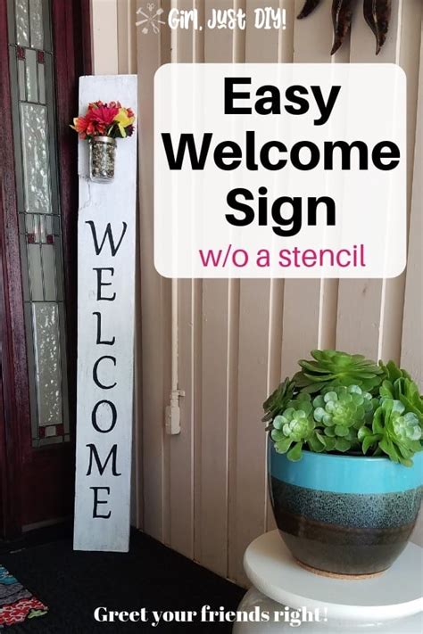 Easy Diy Welcome Sign You Can Make This Girl Just Diy