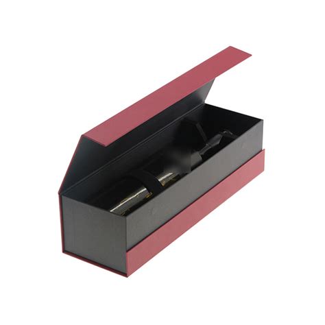 Custom Wholesale Magnetic Paper Luxury Black Kraft Card Large Carton Wine Wedding T Box