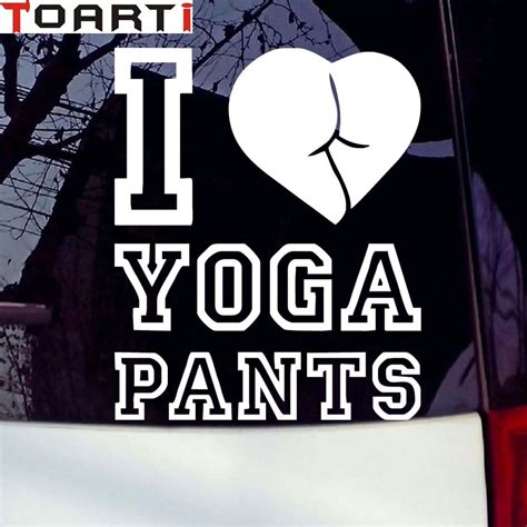 i love yoga pants 5x6 sexy cute jdm funny tuner import illest high quality vinyl diy car styling