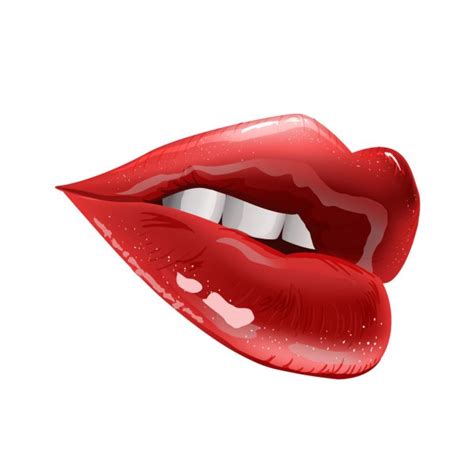 Vector Illustration Red Lips Stock Vector By ©vkatrevich 30476575