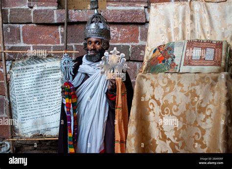 Portrait Of An Ethiopian Orthodox Priest Holding A Cross In Nakuto Lab