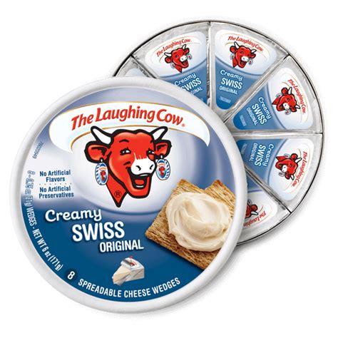 laughing cow spreadable cheese wedges 8 pieces 6 oz parthenon foods