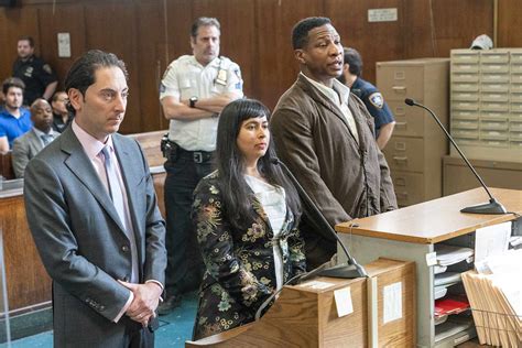 Jonathan Majors Supported By Girlfriend Meagan Good At Court Appearance
