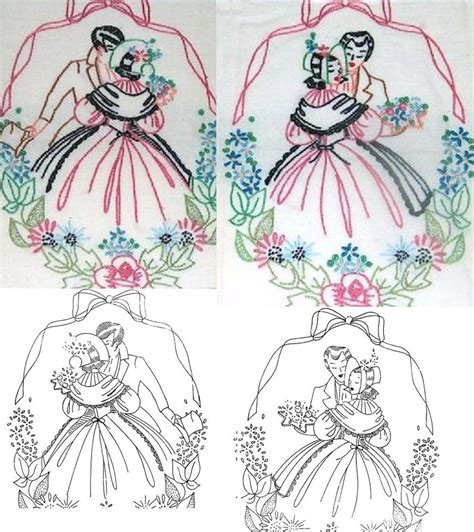 The Kiss Crinoline Lady Southern Belle And Beau Embroidery Pattern S7269 Etsy