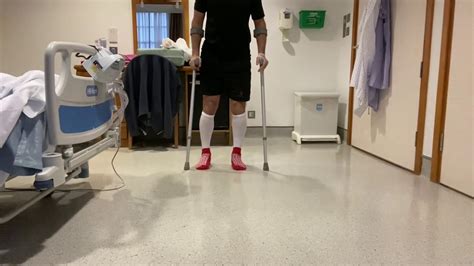 Walking With Crutches Day 1 Post Hip Replacement Youtube