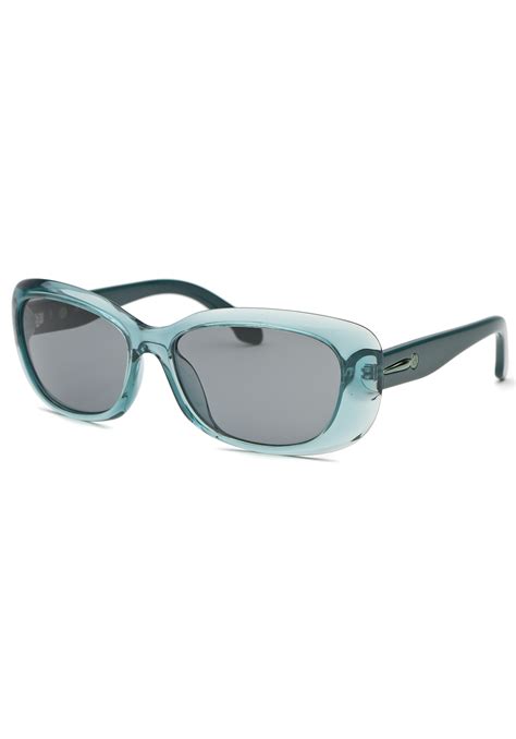 Calvin Klein Women S Rectangle Translucent Teal Sunglasses