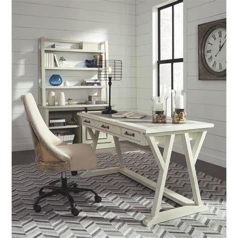 Jonileene Whitegray Home Office Large Leg Desk Overstock 20847064